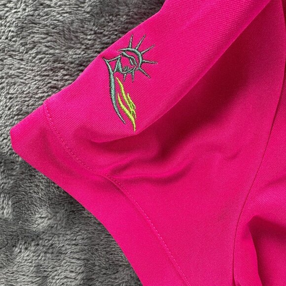 Nike Golf Womens Dri-Fit Polo Small Pink Presidents Cup Liberty Logo NEW - Picture 5 of 12